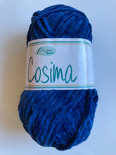 Lade das Bild in den Galerie-Viewer, COSIMA Chenillegarn Farbe 04 dunkelblau