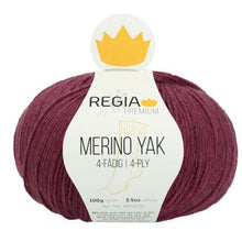 Lade das Bild in den Galerie-Viewer, regia premium 4-fädig merino yak 100 gr. rasperry/7517