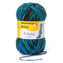 Lade das Bild in den Galerie-Viewer, Regia 4 fädig color 50 gr. von Schachenmayr Farbe 4969 Allround Gras online kaufen bei www.wolle4you.de Novodomskys Handarbeiten Herrenberg Sonderpreis € 3,80
