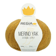 Lade das Bild in den Galerie-Viewer, regia premium 4-fädig merino yak 100 gr. gold/7504