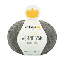 Lade das Bild in den Galerie-Viewer, regia premium 4-fädig merino yak 100 gr. kiesel/7511