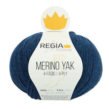 Lade das Bild in den Galerie-Viewer, regia premium 4-fädig merino yak 100 gr. nachtblau/7515