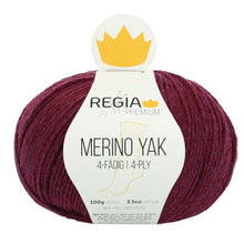 Lade das Bild in den Galerie-Viewer, regia premium 4-fädig merino yak 100 gr. pflaume/7508
