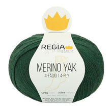 Lade das Bild in den Galerie-Viewer, regia premium 4-fädig merino yak 100 gr. tanne meliert/7521