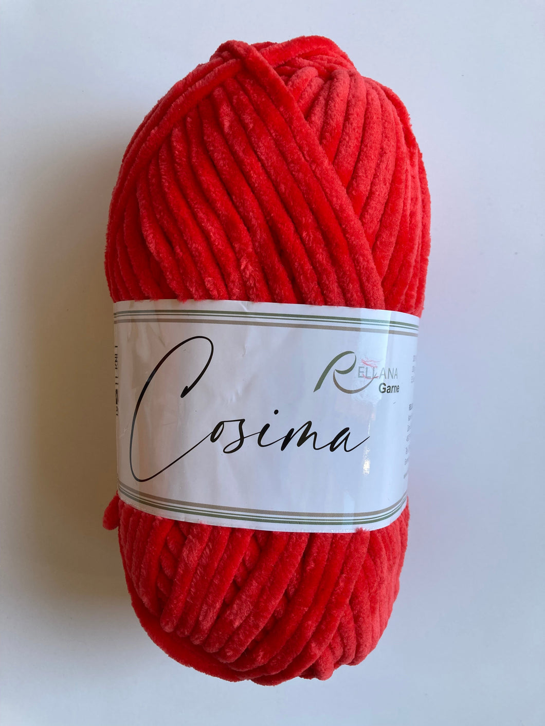 COSIMA Chenillegarn Farbe 03 feuerrot