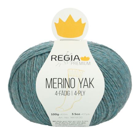 regia premium 4-fädig merino yak 100 gr. mineral blue/7518