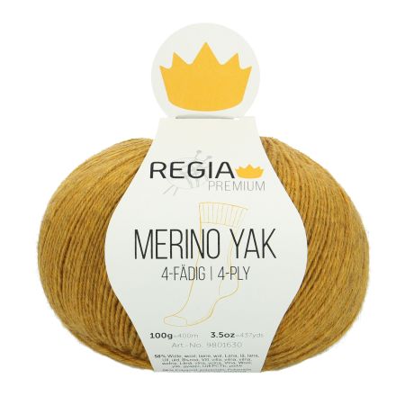 regia premium 4-fädig merino yak 100 gr. gold/7504